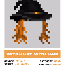 Witch Hat with Hair