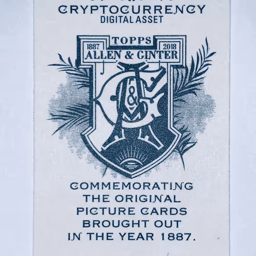 Topps 2018 Allen & Ginter Cryptocurrency Mini No Number