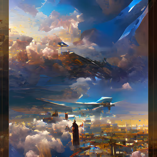 City Beneath Blu Sky