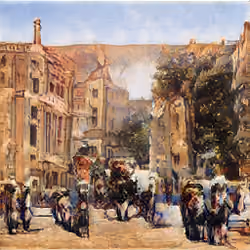 Down The Boulevard #3, by JeaN Baskeeait