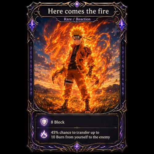 Here comes the fire