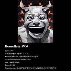 Certificate of Authenticity for Boundless NFT 354