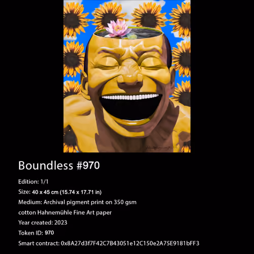 Certificate of Authenticity for Boundless NFT 970