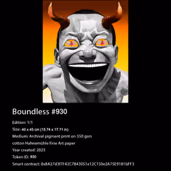 Certificate of Authenticity for Boundless NFT 930