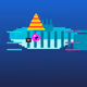 Glitched Party Swordtail Guppy #7766