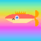 Anime Rainbow Fantail Guppy #7773