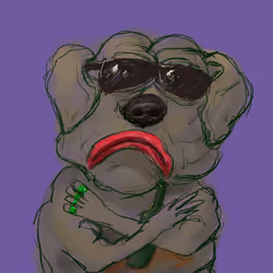 A sad frog dog #389