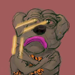 A sad frog dog #139