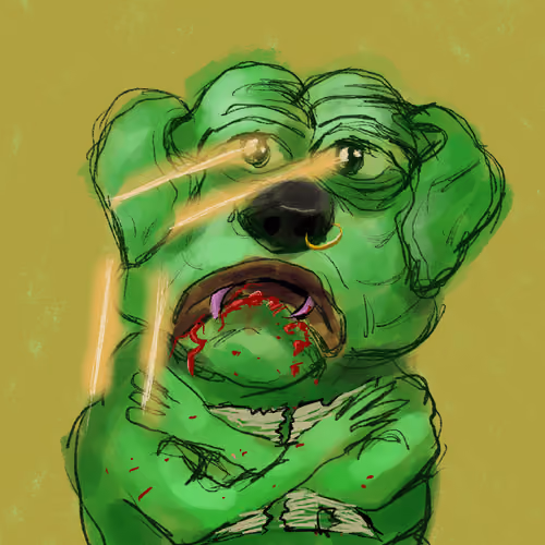 A sad frog dog #404
