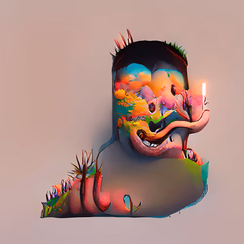 Surreal Larva Dad - #4362