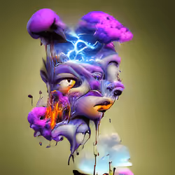 Surreal Purple Lightning Storm - Hooligan #6617