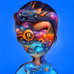 BGK Bitcoin Holder in Space - Bubblegum Kid #2030