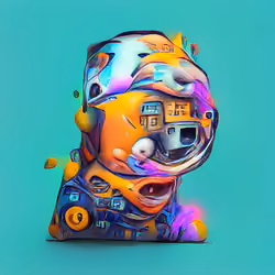 Robopet Bitcoin Holder in Space - Robopet #3918