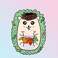 Mini Fluffy Hedgehog #208