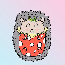 Mini Fluffy Hedgehog #731
