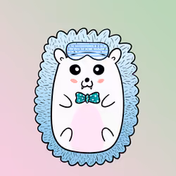 Mini Fluffy Hedgehog #115