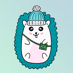Mini Fluffy Hedgehog #195
