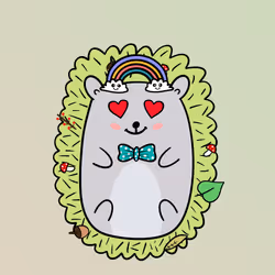 Mini Fluffy Hedgehog #671