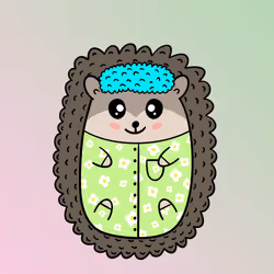 Mini Fluffy Hedgehog #300