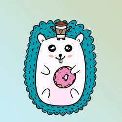 Mini Fluffy Hedgehog #602