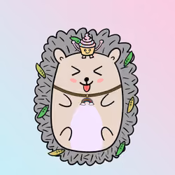 Mini Fluffy Hedgehog #989