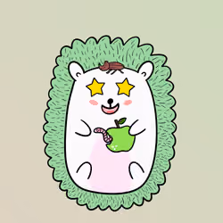 Mini Fluffy Hedgehog #573