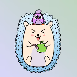 Mini Fluffy Hedgehog #202