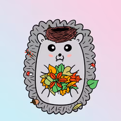 Mini Fluffy Hedgehog #75