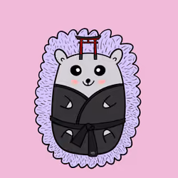 Mini Fluffy Hedgehog #957