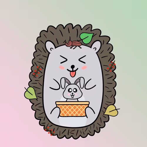 Mini Fluffy Hedgehog #320