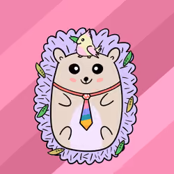 Mini Fluffy Hedgehog #722
