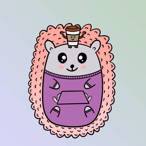 Mini Fluffy Hedgehog #835