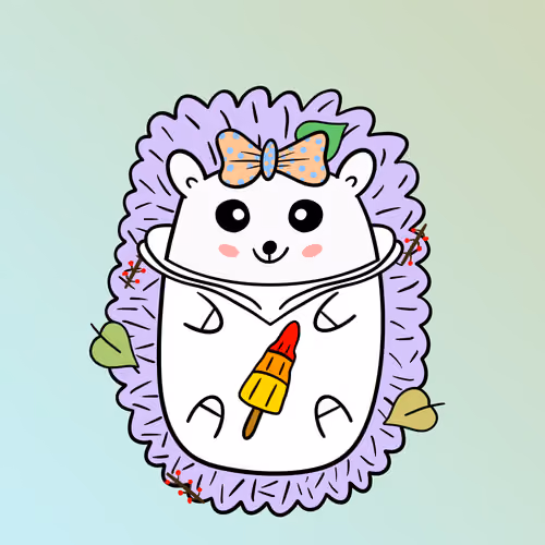 Mini Fluffy Hedgehog #733