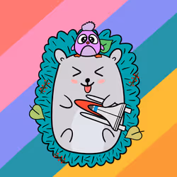 Mini Fluffy Hedgehog #816