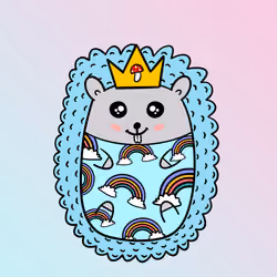 Mini Fluffy Hedgehog #757