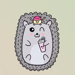 Mini Fluffy Hedgehog #767