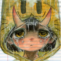 A Crying Oni in a Remicat Raincoat