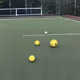 "three balls thrown in the air to get a straight line" attempt #15