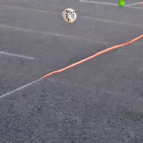 "three balls thrown in the air to get a straight line" attempt #27