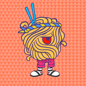 Character #26 . THE RAMENIERS - WE ARE ALL GONNA EAT RAMEN. #WAGER.