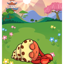 Happy Hermit Crab #22371