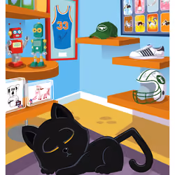 Very, Very, Very, Very, Lucky Black Cat #26504