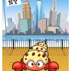 Happy Hermit Crab #21100
