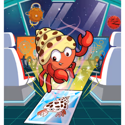 Happy Hermit Crab #4634