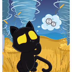 Very, Very, Very, Very, Lucky Black Cat #40458