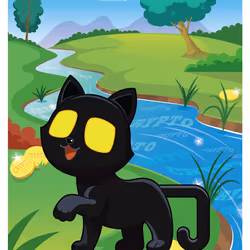 Very, Very, Very, Very, Lucky Black Cat #48614