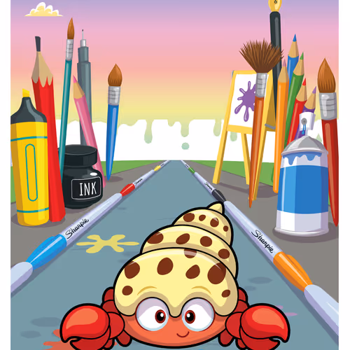 Happy Hermit Crab #15250