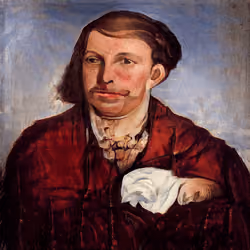 Self-Portrait With A Rose Handkerchief