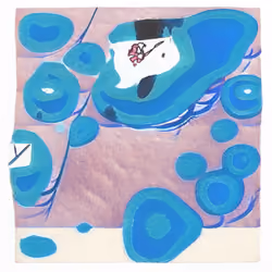 Plate 9 - Pink Blue