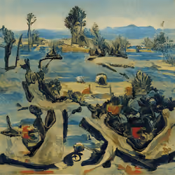 Landscape With Crayfish And Salmon